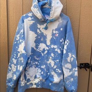 Champion bleach tie dye hoodie